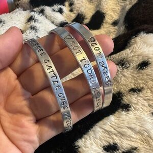 Custom engraved wester bracelet